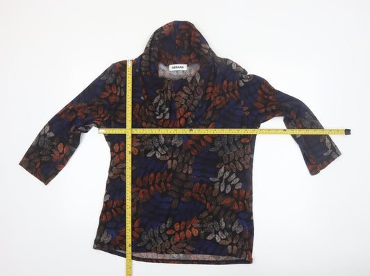 Gerard Women’s Multicoloured Cowl Neck Pullover Jumper Size 16