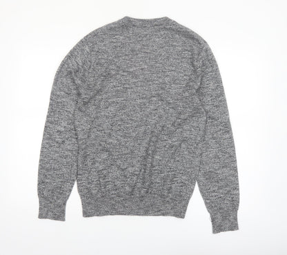 Next Men's Grey Cotton Blend Crew Neck Pullover Jumper XS