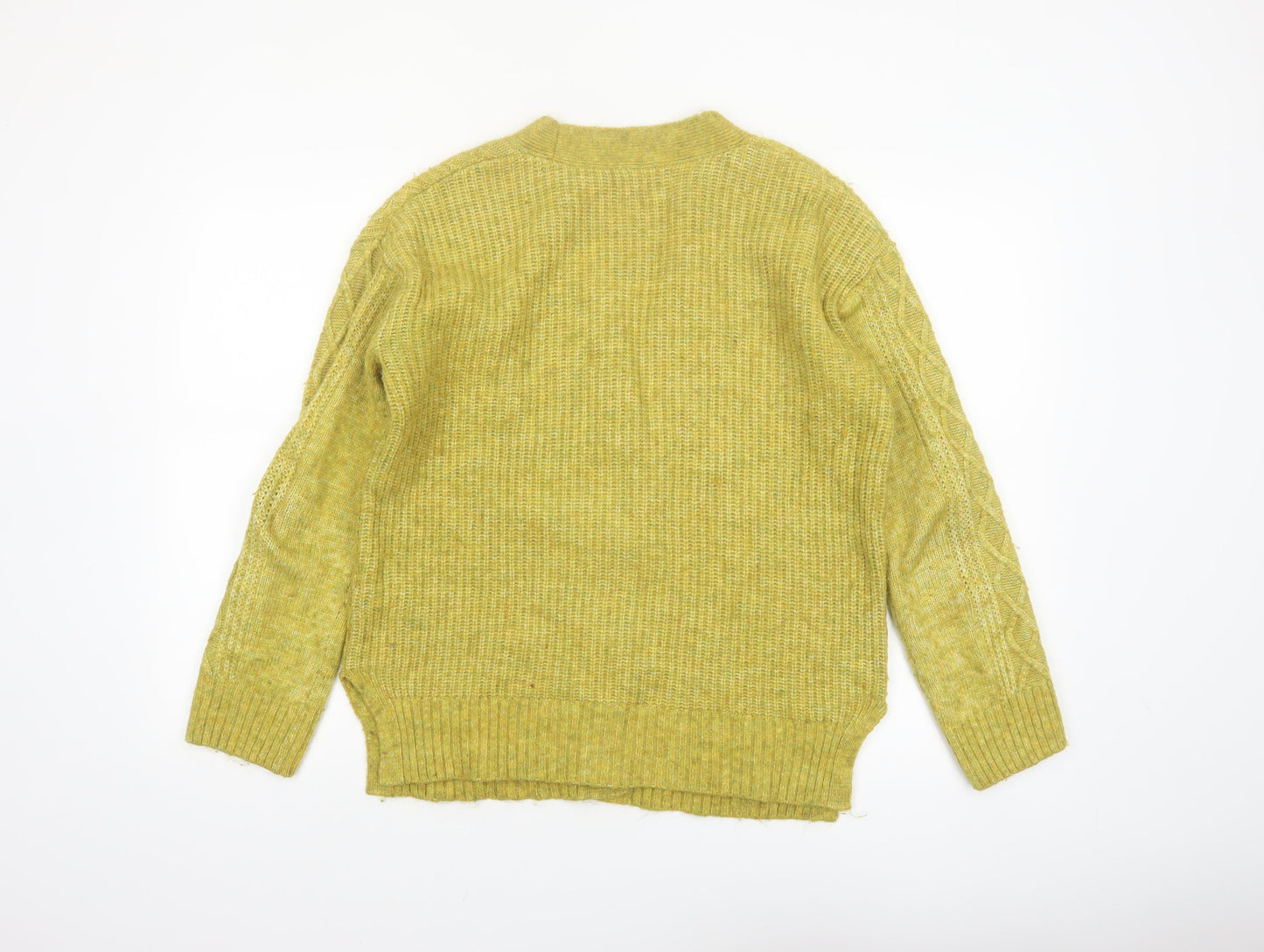 Marks and Spencer Women's Green Cable Knit Cardigan Size S