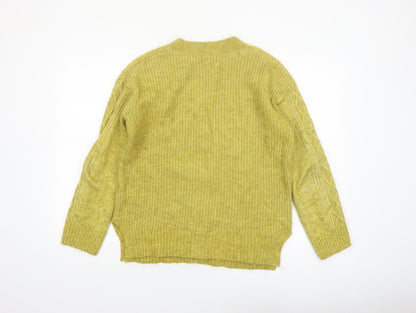 Marks and Spencer Women's Green Cable Knit Cardigan Size S