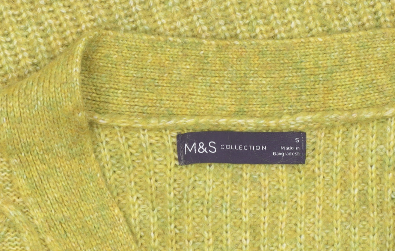 Marks and Spencer Women's Green Cable Knit Cardigan Size S