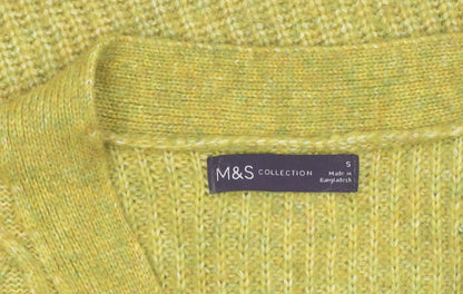 Marks and Spencer Women's Green Cable Knit Cardigan Size S
