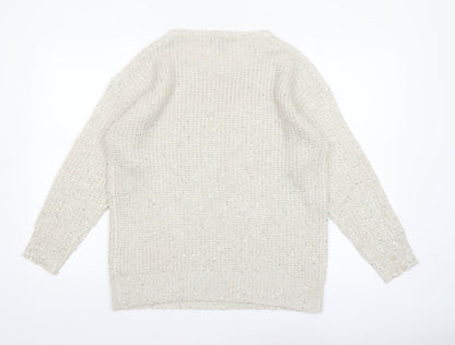 Atmosphere Women’s Ivory Sequin Knit Jumper Size 14