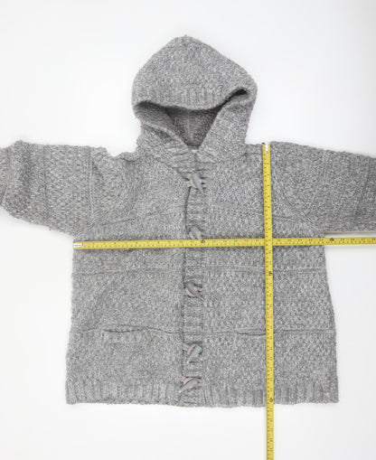 Marks and Spencer Womens Grey Hooded Chunky Knit Cardigan UK 20
