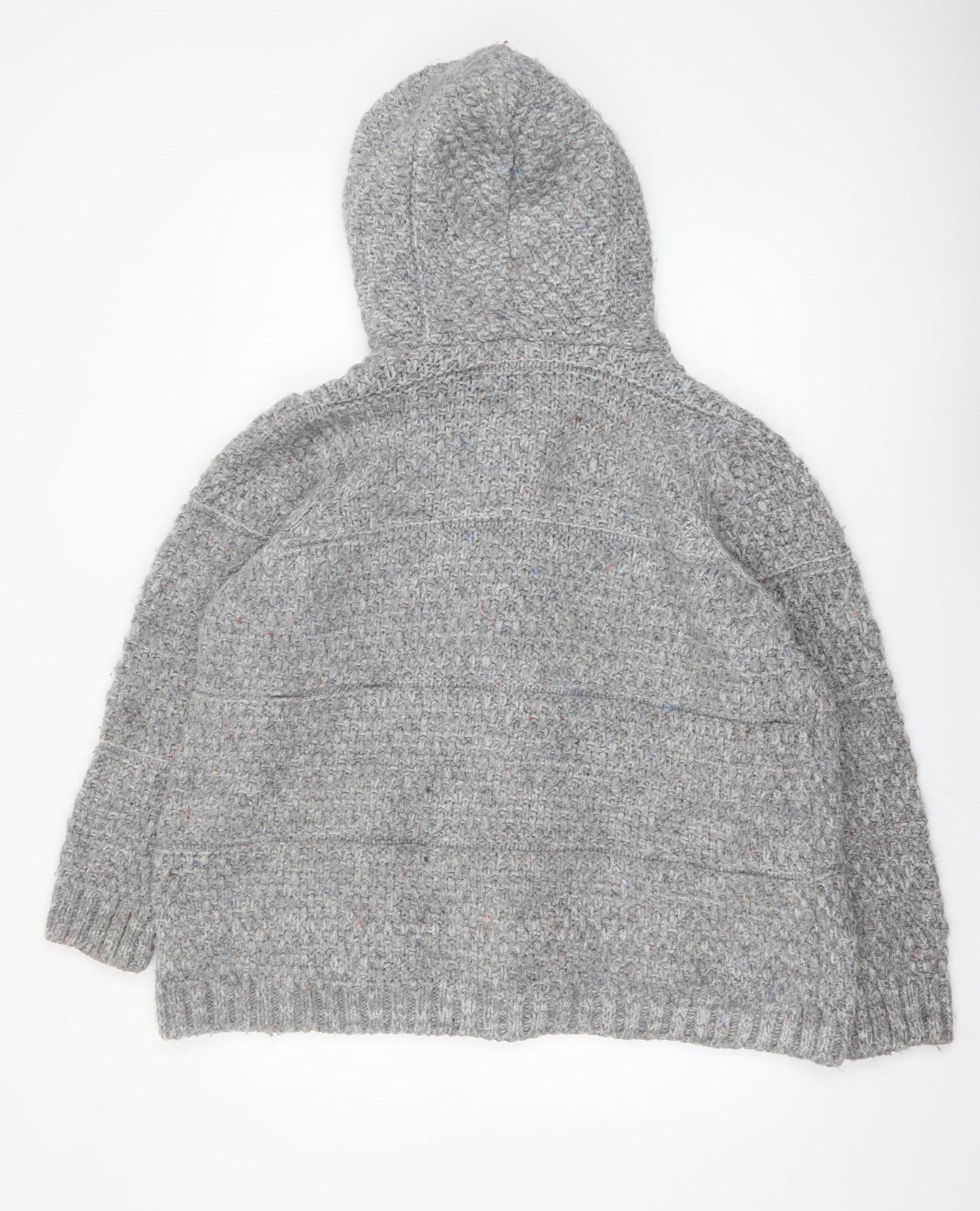 Marks and Spencer Womens Grey Hooded Chunky Knit Cardigan UK 20