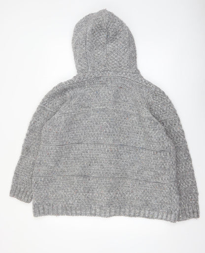 Marks and Spencer Womens Grey Hooded Chunky Knit Cardigan UK 20