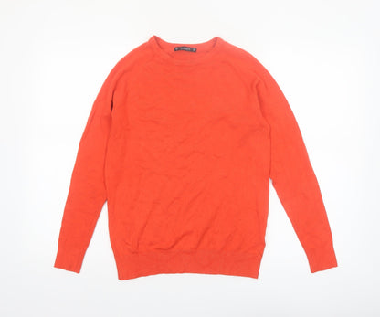 Dunnes Women’s Orange Crew Neck Long Sleeve Pullover Jumper Size M