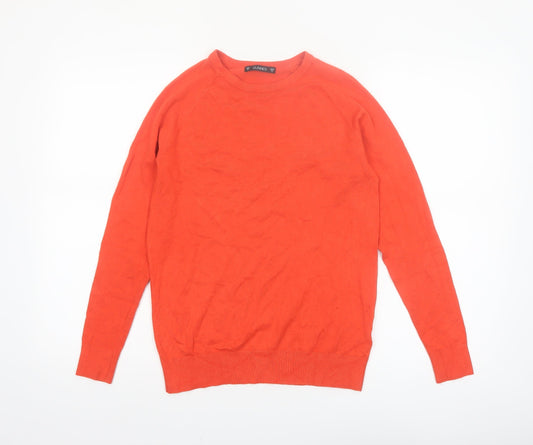 Dunnes Women’s Orange Crew Neck Long Sleeve Pullover Jumper Size M