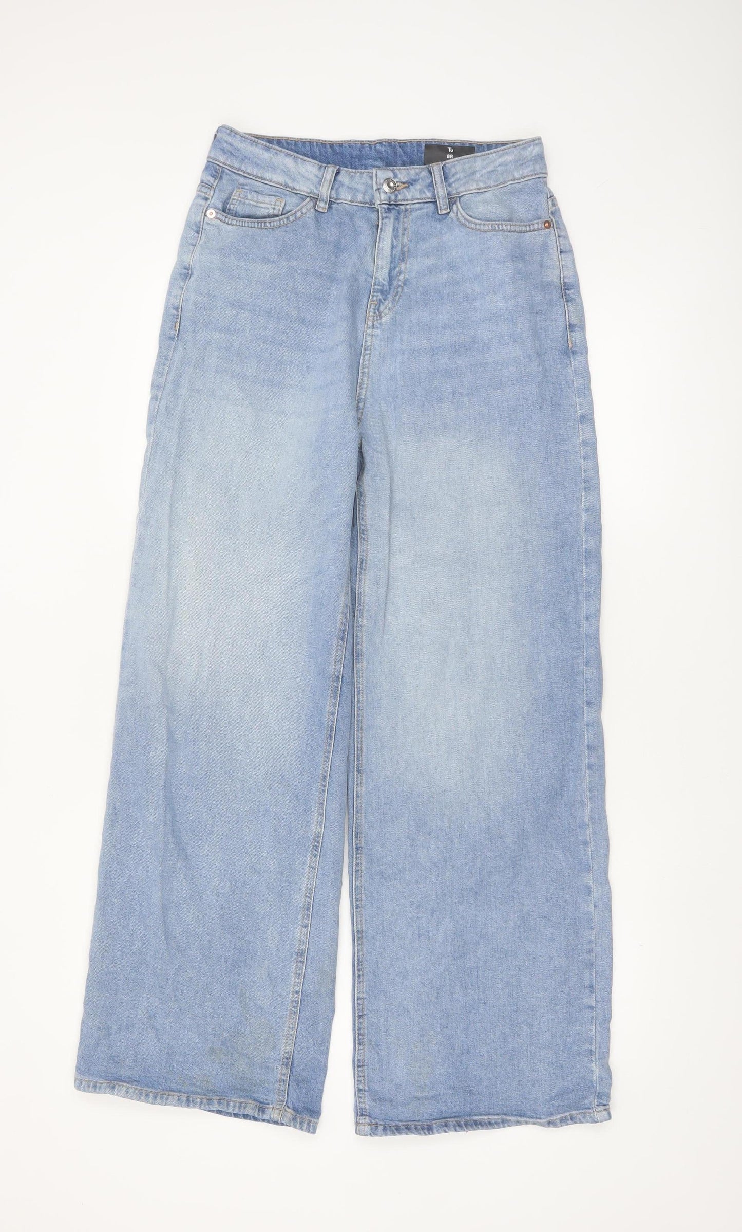 Tu Women’s Blue Wide-Leg High Rise Denim Jeans Size 8R