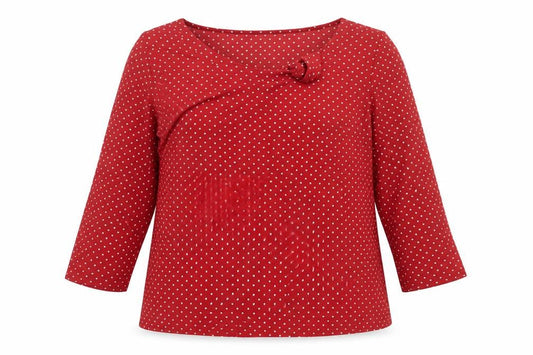 Joe Browns Women's Red Polka Dot 3/4 Sleeve Tunic Blouse UK 12