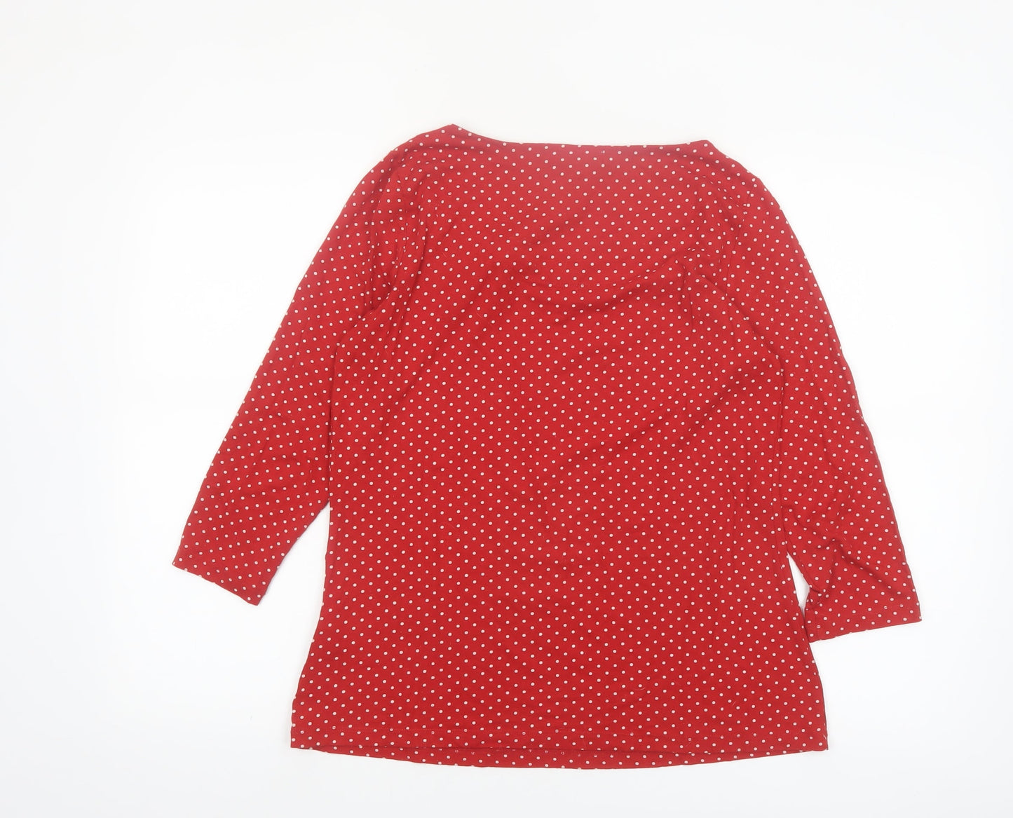Joe Browns Women's Red Polka Dot 3/4 Sleeve Tunic Blouse UK 12