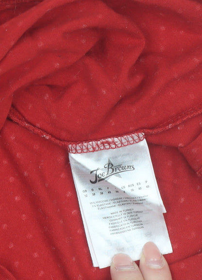Joe Browns Women's Red Polka Dot 3/4 Sleeve Tunic Blouse UK 12