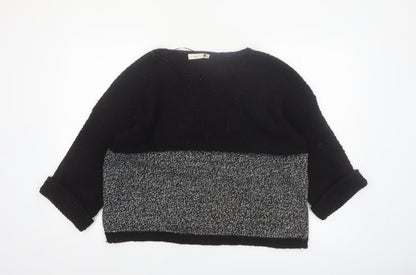 New Look Womens Black Size 14 Chunky Knit Pullover Jumper