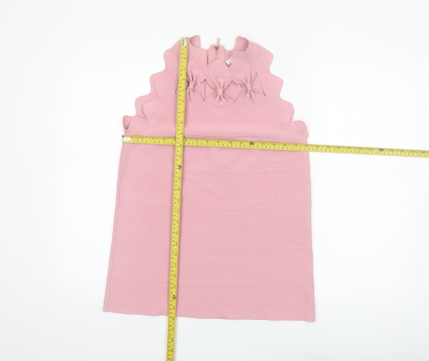 Ted Baker Womens Pink High Neck Sleeveless Bow Detail Knit Top Size 12