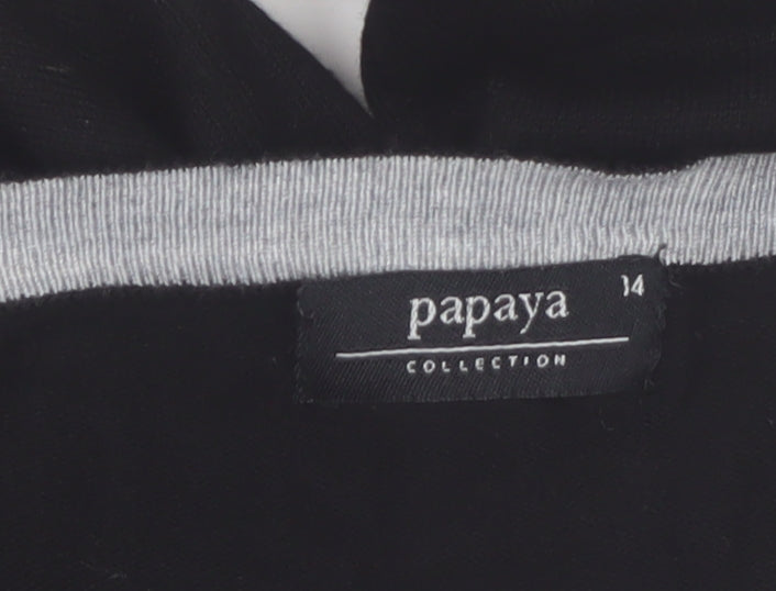 Papaya Women’s Black Size 14 Button Cardigan Knit Jumper