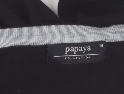 Papaya Women’s Black Size 14 Button Cardigan Knit Jumper
