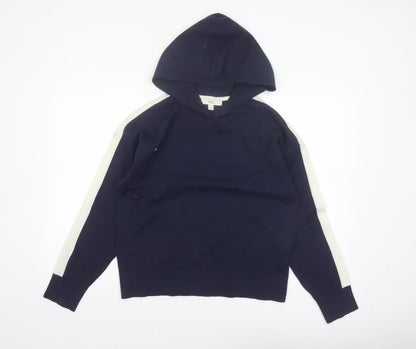 Marks and Spencer Women Blue Hooded Pullover Jumper M