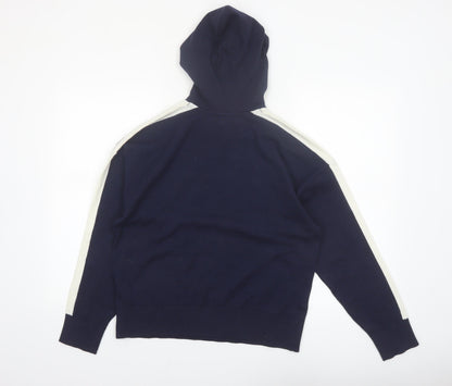 Marks and Spencer Women Blue Hooded Pullover Jumper M