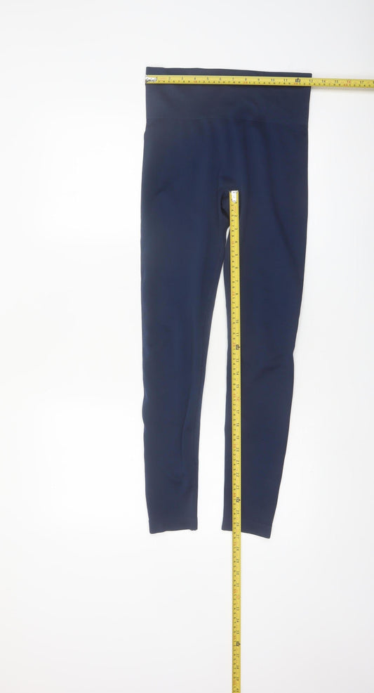 Primark Womens Blue Seamless High Waist Activewear Leggings Size S
