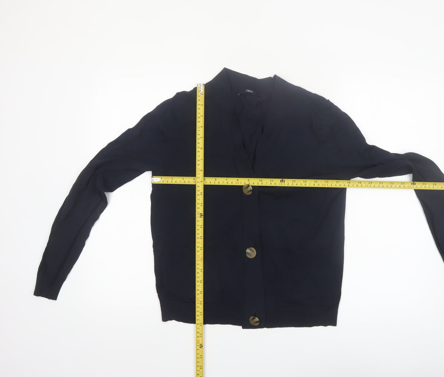 Next Womens Blue V-Neck Long Sleeve Cardigan Size 10