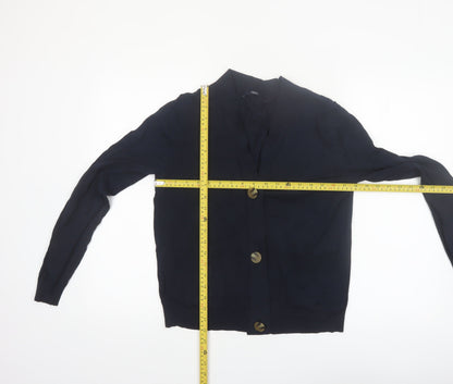 Next Womens Blue V-Neck Long Sleeve Cardigan Size 10
