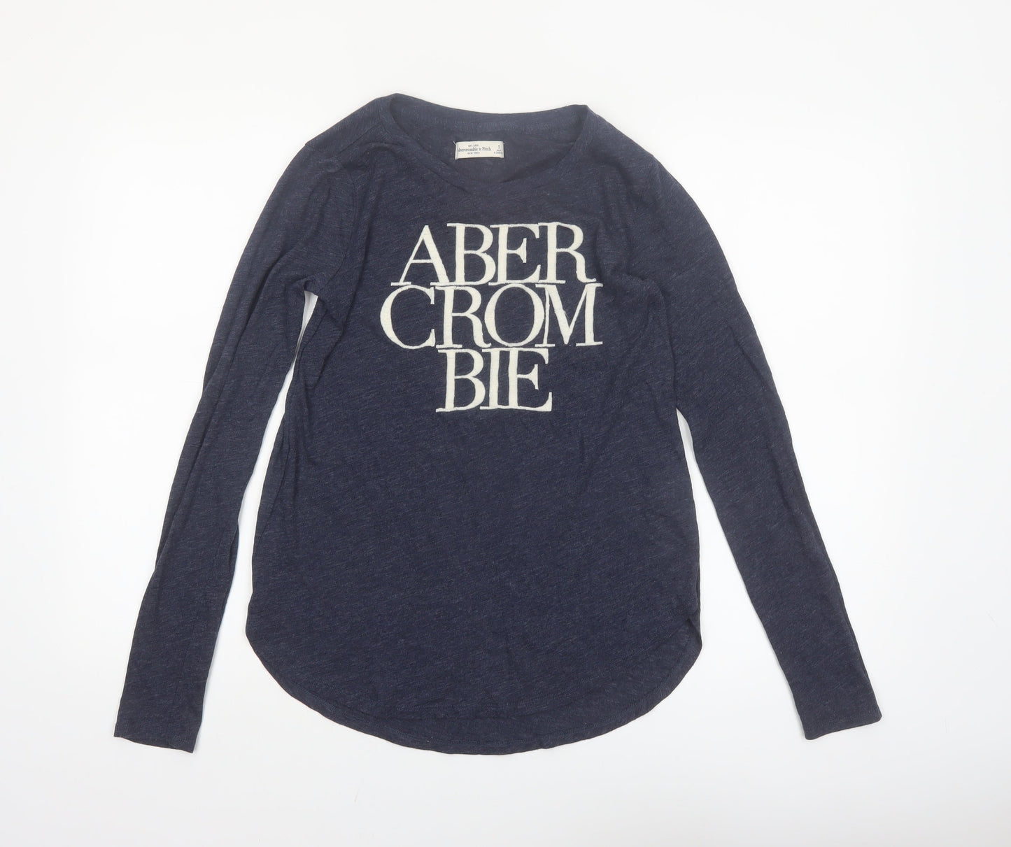 Abercrombie & Fitch Women's Blue Long Sleeve Basic T-Shirt Size S