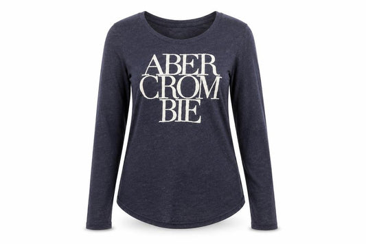 Abercrombie & Fitch Women's Blue Long Sleeve Basic T-Shirt Size S