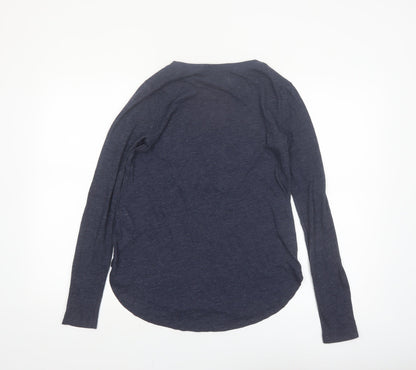 Abercrombie & Fitch Women's Blue Long Sleeve Basic T-Shirt Size S