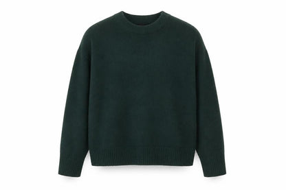 New Look Women's Green Crew Neck Knit Pullover Jumper Size M