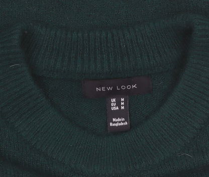 New Look Women's Green Crew Neck Knit Pullover Jumper Size M