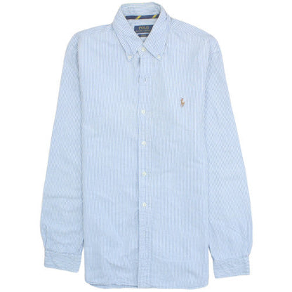 Polo Ralph Lauren Men's Blue Striped Slim Fit Button-Up Shirt M