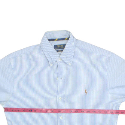 Polo Ralph Lauren Men's Blue Striped Slim Fit Button-Up Shirt M