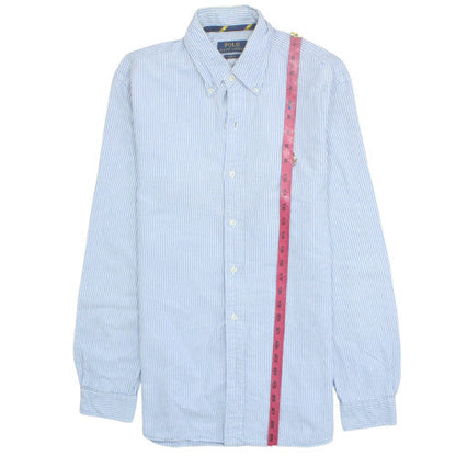 Polo Ralph Lauren Men's Blue Striped Slim Fit Button-Up Shirt M