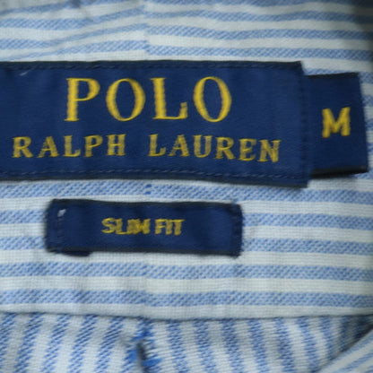 Polo Ralph Lauren Men's Blue Striped Slim Fit Button-Up Shirt M
