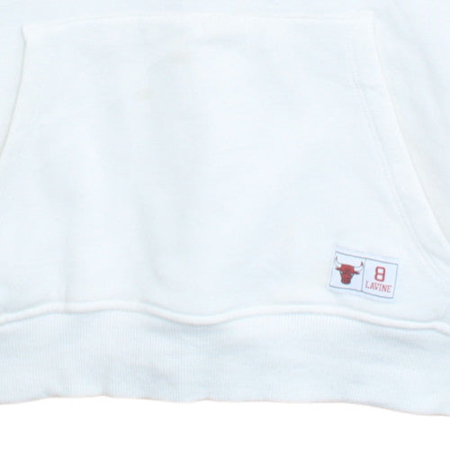 Primark NBA Men’s White Chicago Bulls Hoodie XL Pullover Regular Fit