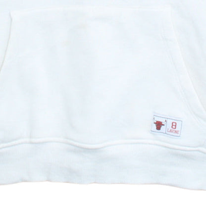 Primark NBA Men’s White Chicago Bulls Hoodie XL Pullover Regular Fit