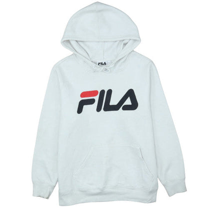 FILA Mens White 3XL Pullover Hoodie Fleece Logo Sweatshirt