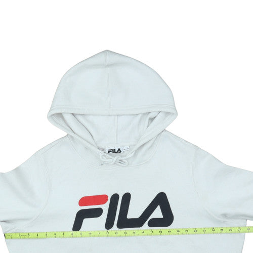 FILA Mens White 3XL Pullover Hoodie Fleece Logo Sweatshirt