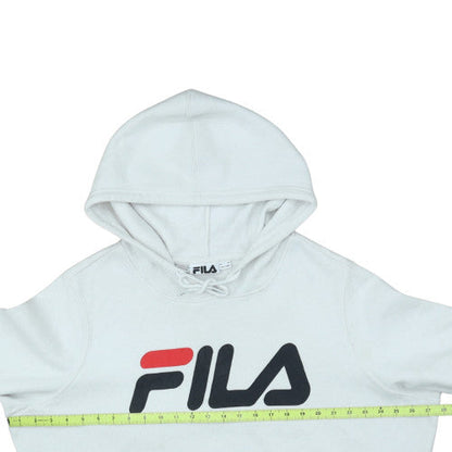 FILA Mens White 3XL Pullover Hoodie Fleece Logo Sweatshirt
