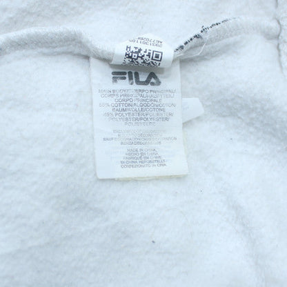 FILA Mens White 3XL Pullover Hoodie Fleece Logo Sweatshirt