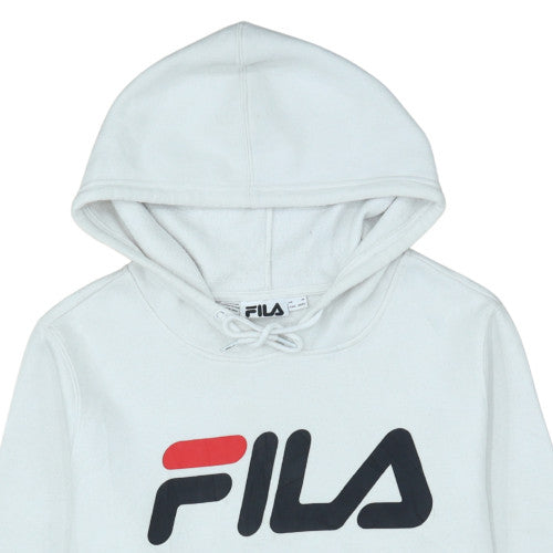 FILA Mens White 3XL Pullover Hoodie Fleece Logo Sweatshirt