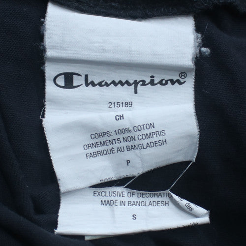 Champion Men's Black Small Crew Neck Short Sleeve T-Shirt