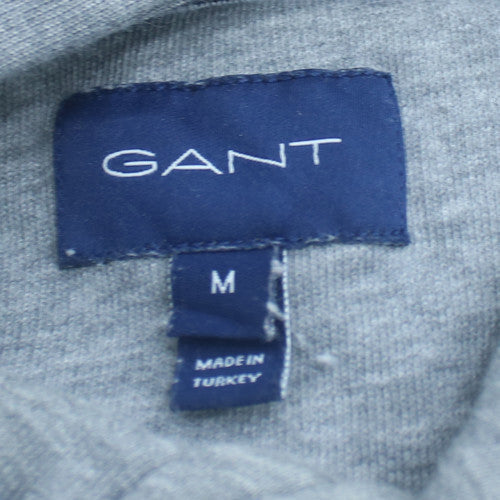 GANT Men's Grey Pullover Hoodie M Embroidered USA Shield Logo