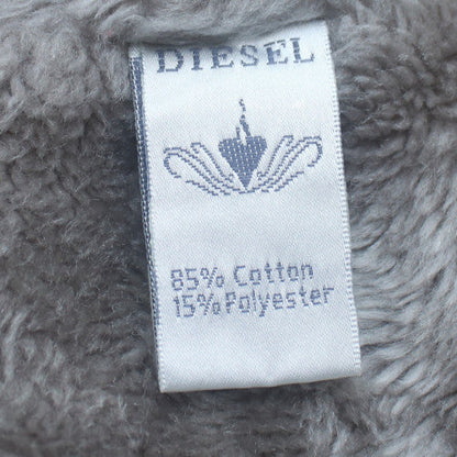 Diesel Womens Pink Full Zip Hoodie Medium Faux Fur Lined Sweatshirt