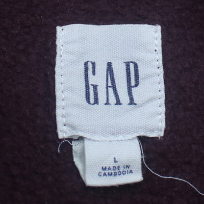 GAP Men’s Purple Full Zip Hoodie L Regular Cotton Blend Fleece