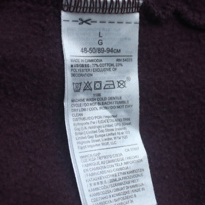GAP Men’s Purple Full Zip Hoodie L Regular Cotton Blend Fleece