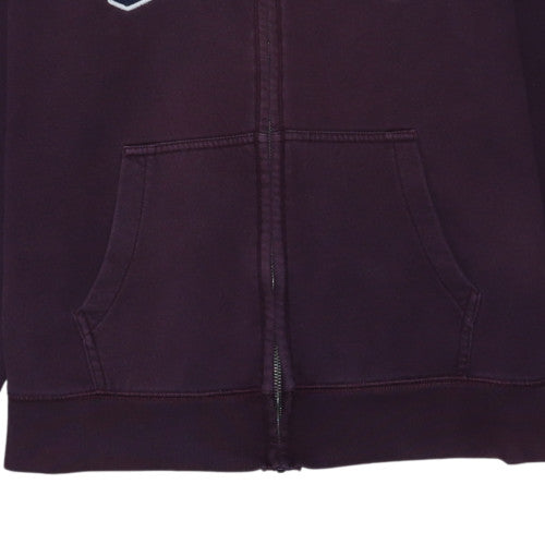 GAP Men’s Purple Full Zip Hoodie L Regular Cotton Blend Fleece