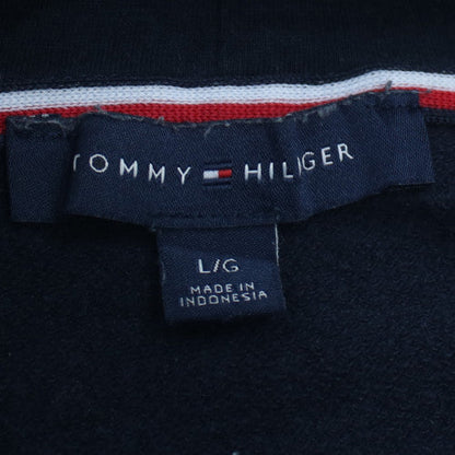 Tommy Hilfiger Women’s Blue Sequin Hooded Sweatshirt Dress Size L