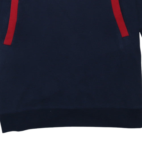 Tommy Hilfiger Women’s Blue Sequin Hooded Sweatshirt Dress Size L