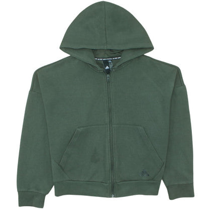 Adidas Womens Green Full Zip Hoodie Size M Classic Sportswear